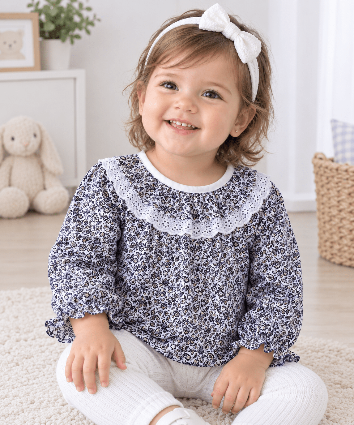 Blusa con cuello Flor María - La Flamencona Accesorios