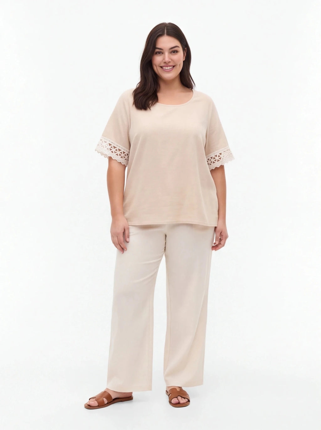 Blusa larga talla grande de manga corta - La Flamencona Accesorios