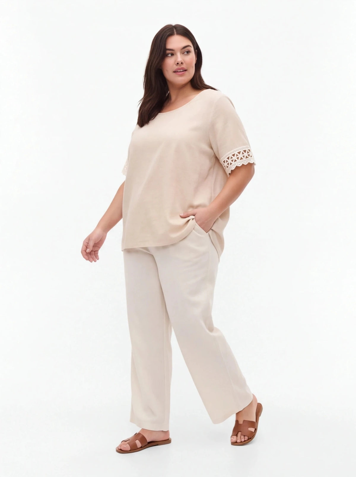 Blusa larga talla grande de manga corta - La Flamencona Accesorios