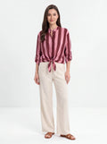 Blusa rayas Burdeos/rosa - La Flamencona Accesorios