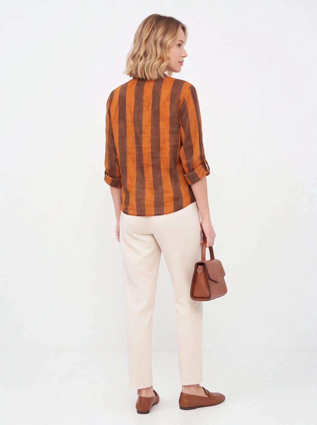 Blusa rayas marrón/chocolate - La Flamencona Accesorios