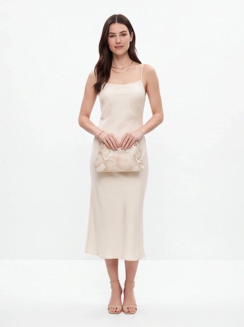Bolso evento beige - La Flamencona Accesorios