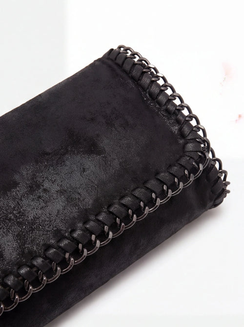 Bolso Negro con Cadena - La Flamencona Accesorios