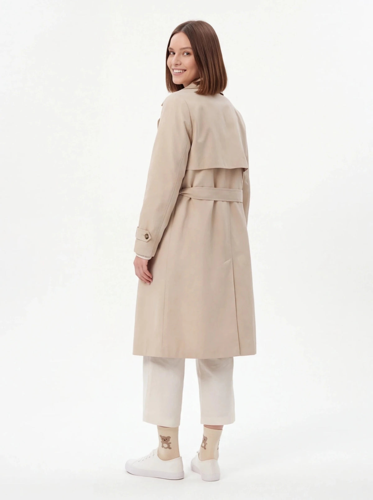 Calcetín mujer talla 35-50 | Diseño Oso Beige - La Flamencona Accesorios