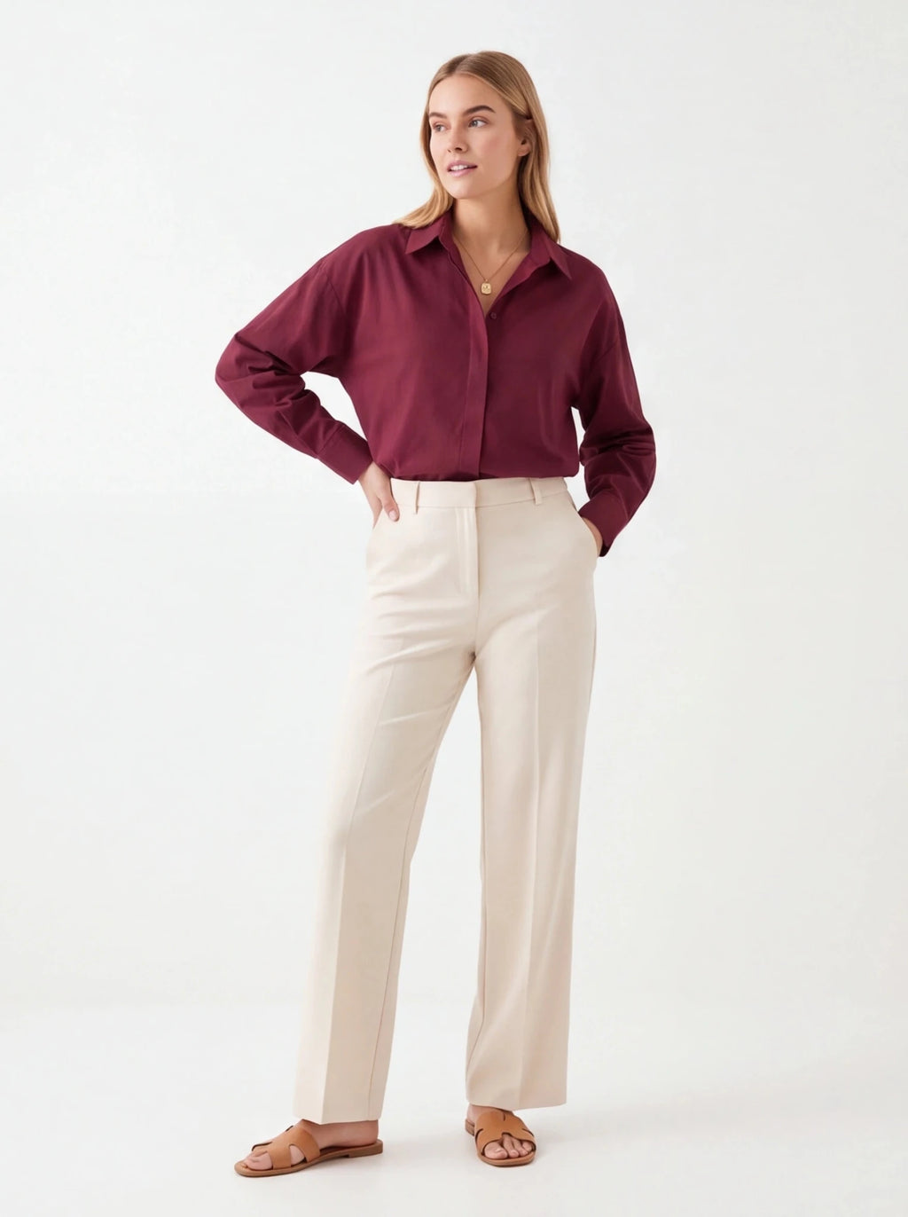 Camisa Burdeos - La Flamencona Accesorios