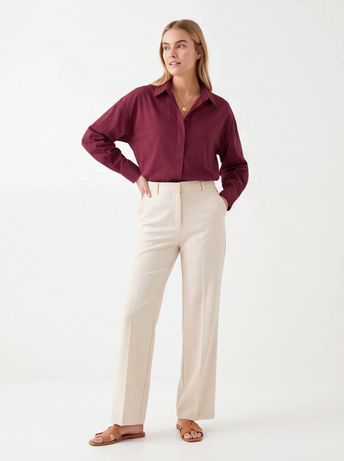 Camisa Burdeos - La Flamencona Accesorios
