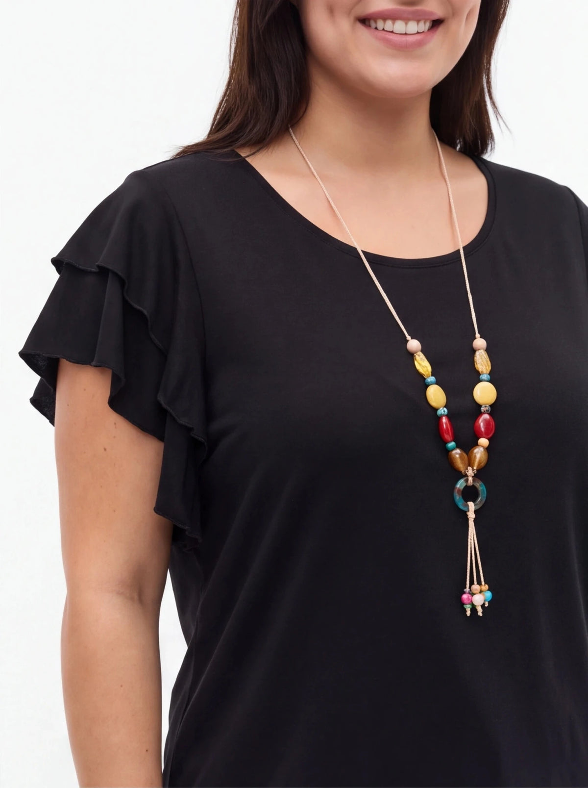 Camiseta volante talla única con collar - La Flamencona Accesorios