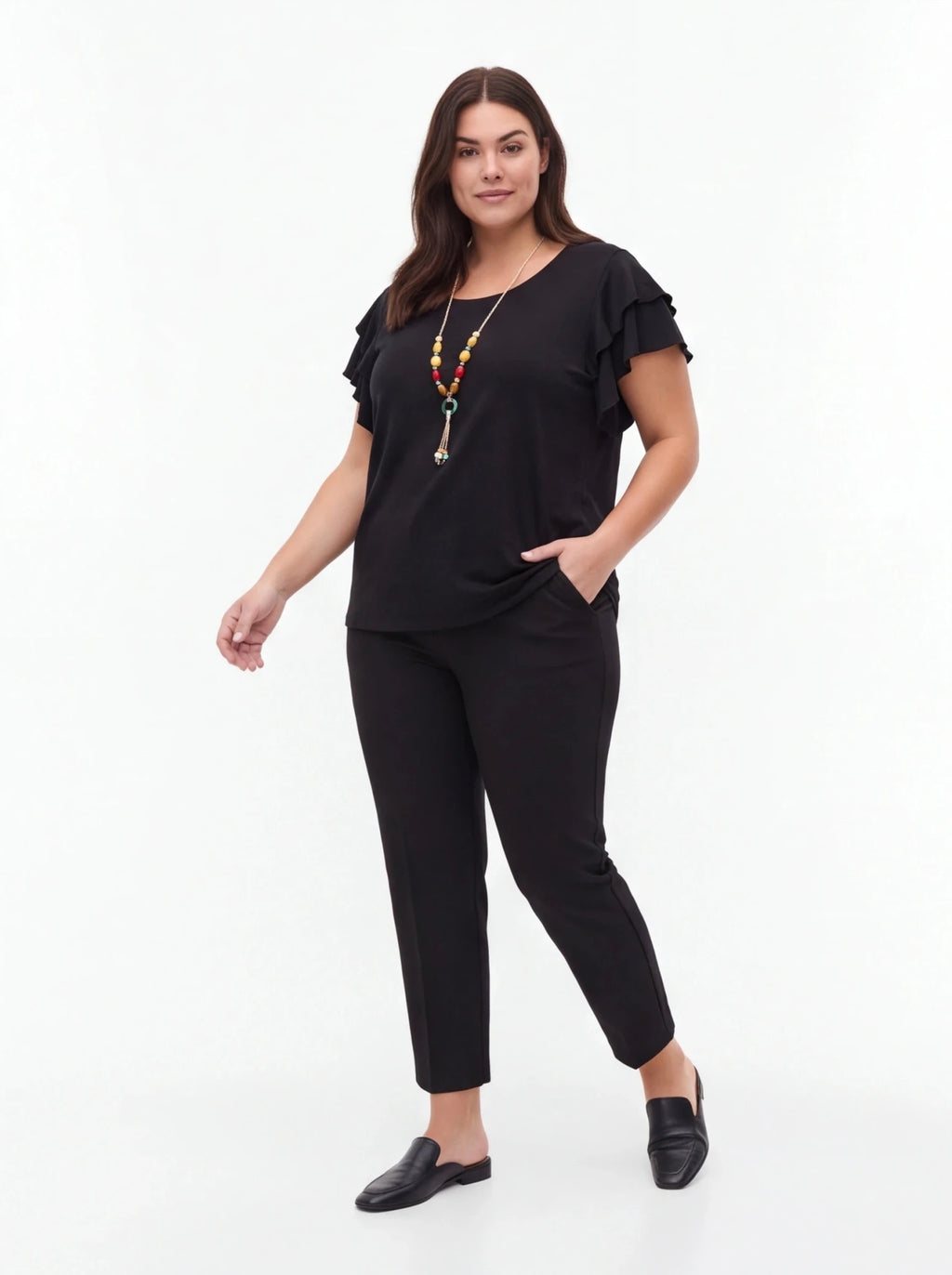 Camiseta volante talla única con collar - La Flamencona Accesorios