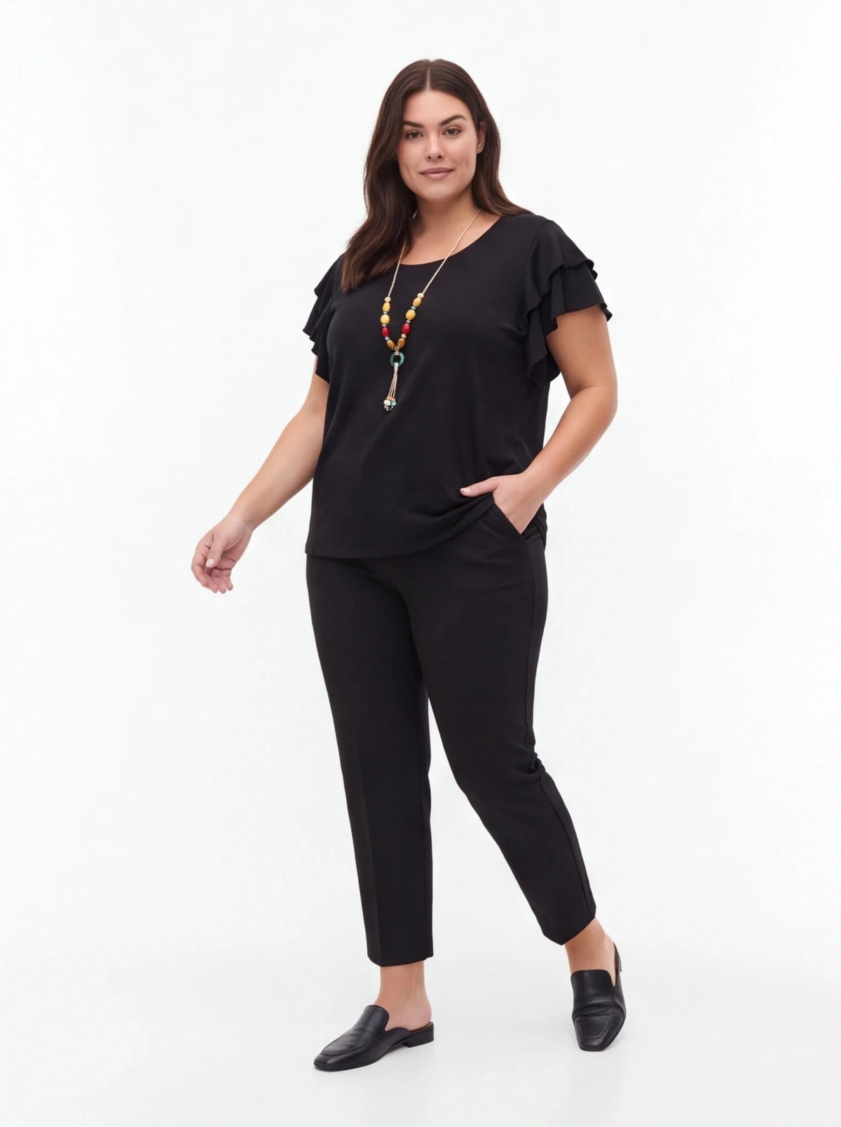 Camiseta volante talla única con collar - La Flamencona Accesorios
