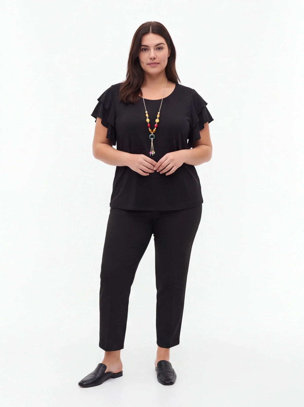 Camiseta volante talla única con collar - La Flamencona Accesorios