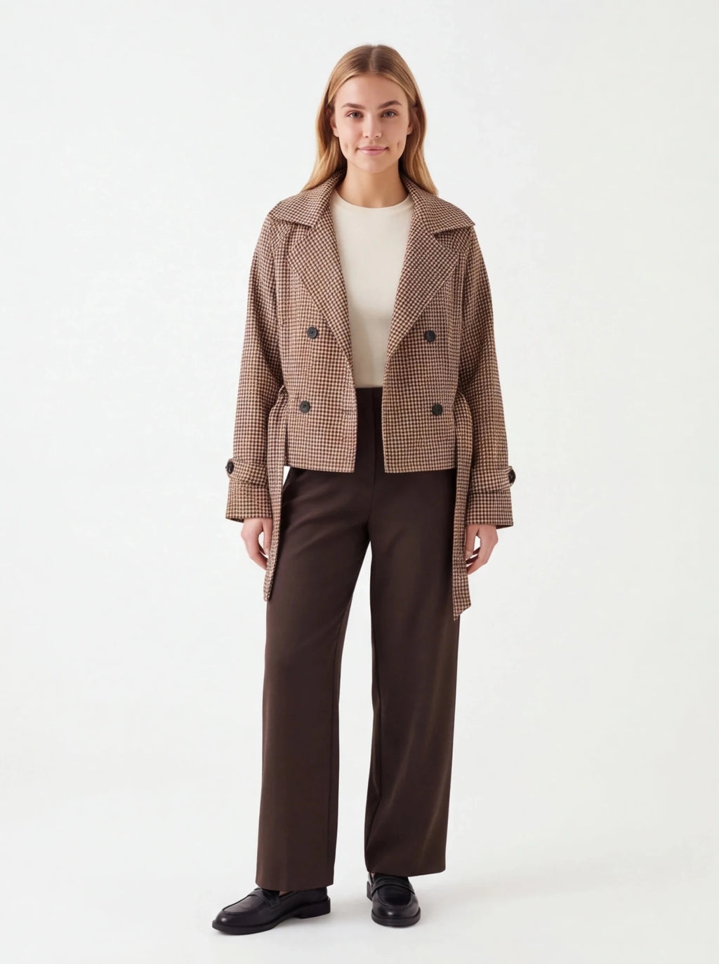 Chaqueta trench marrón - La Flamencona Accesorios