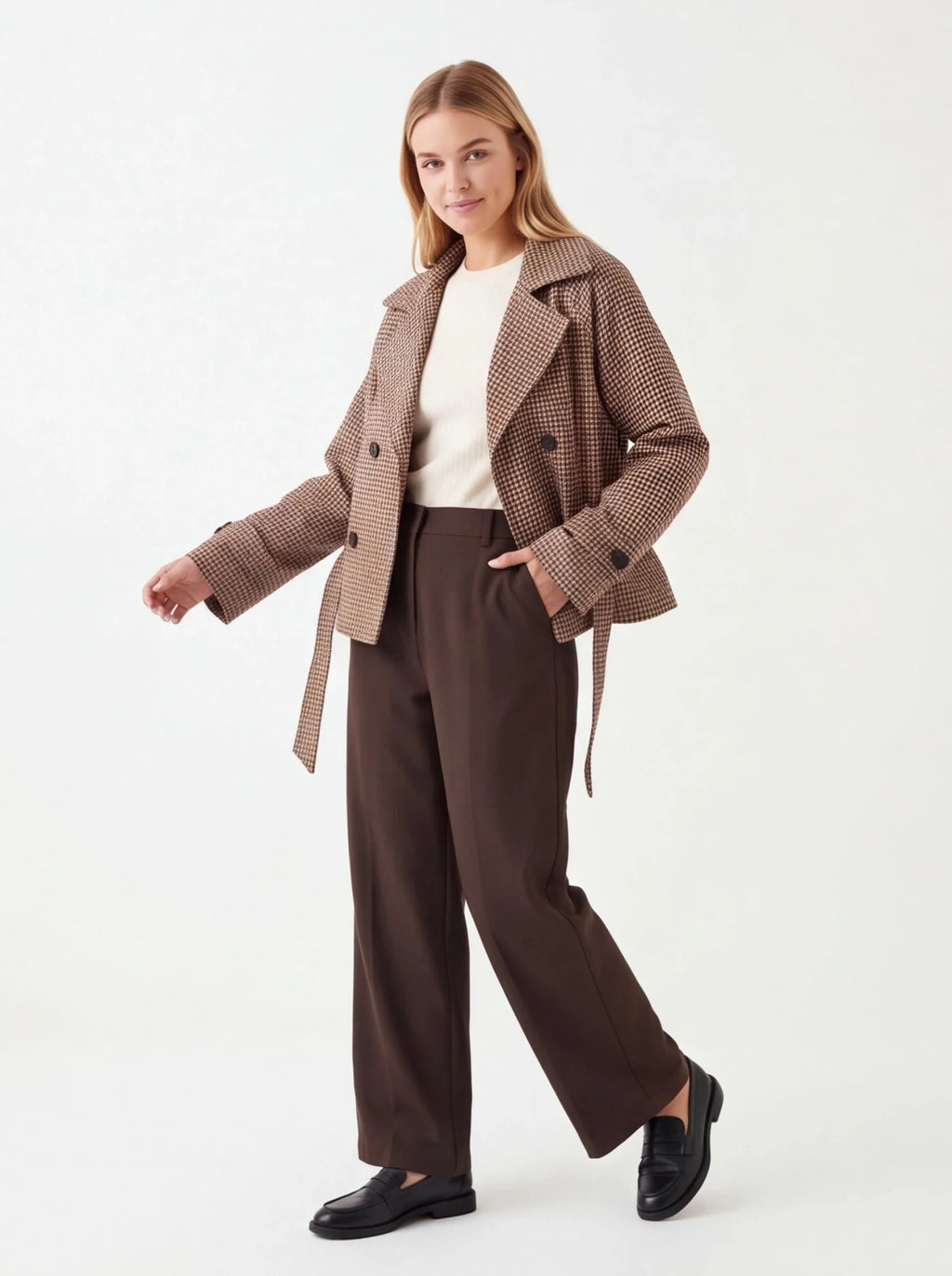 Chaqueta trench marrón - La Flamencona Accesorios