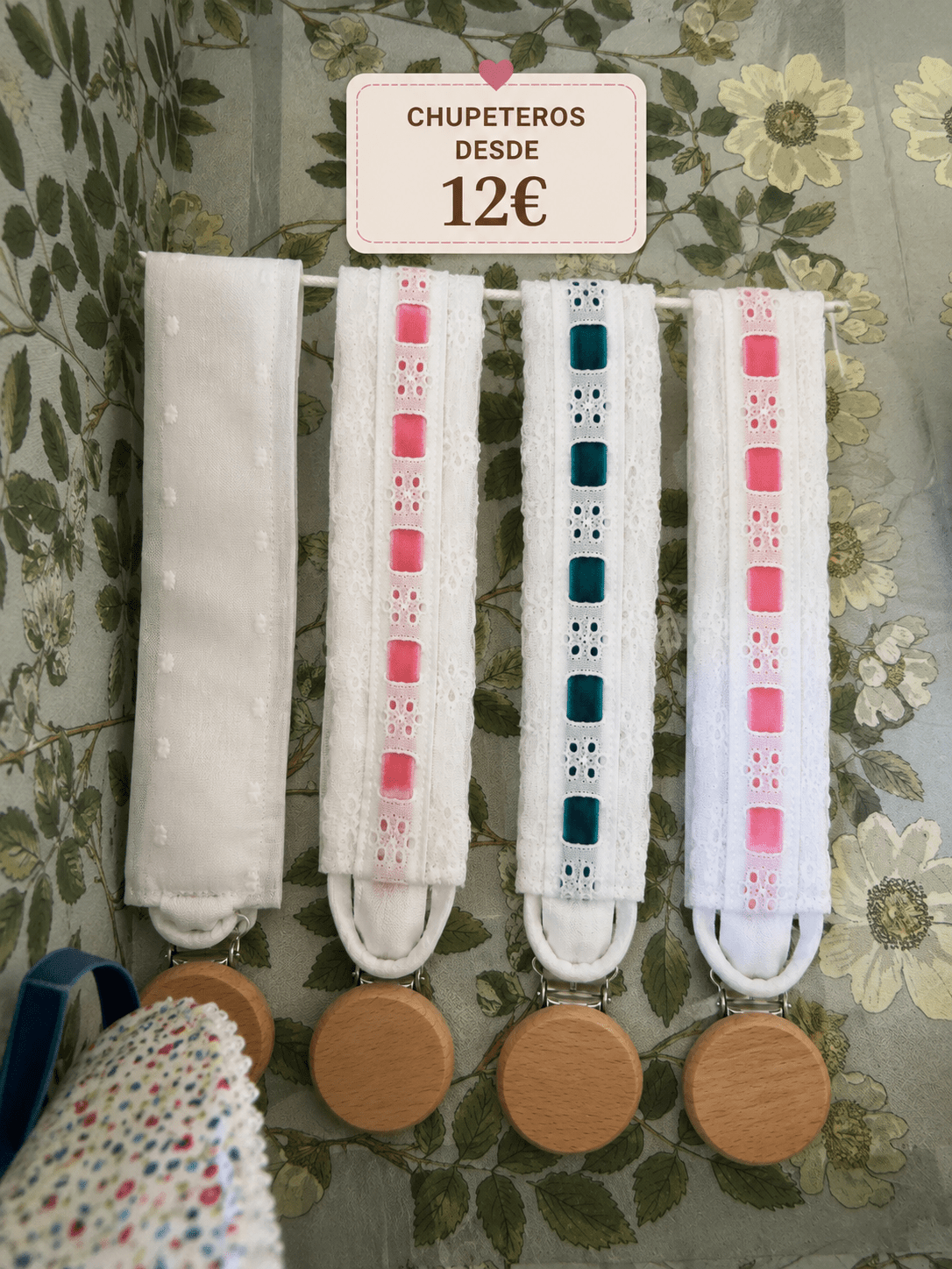 CHUPETEROS ARTESANALES — Blanco, Rosa y Agua Marina - La Flamencona Accesorios