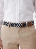 Cinturón trenzado Verde/Azul M/Blanco - La Flamencona Accesorios