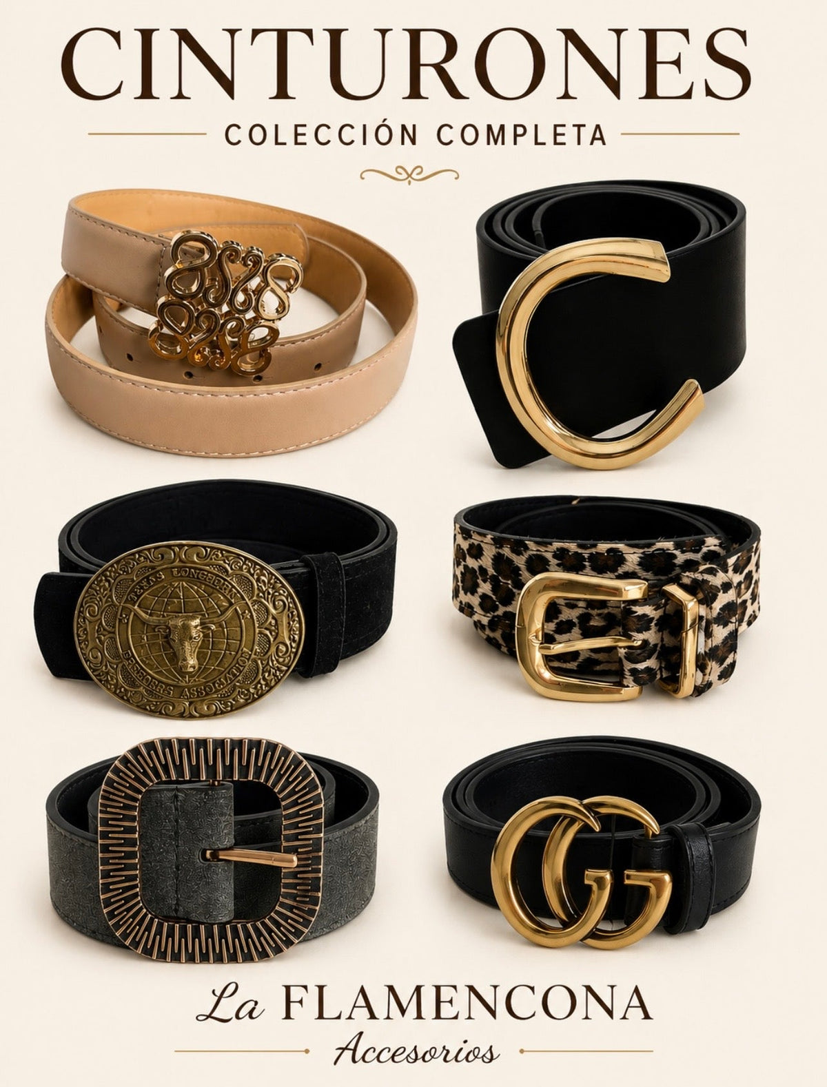 Cinturones mujer a elegir modelo - La Flamencona Accesorios
