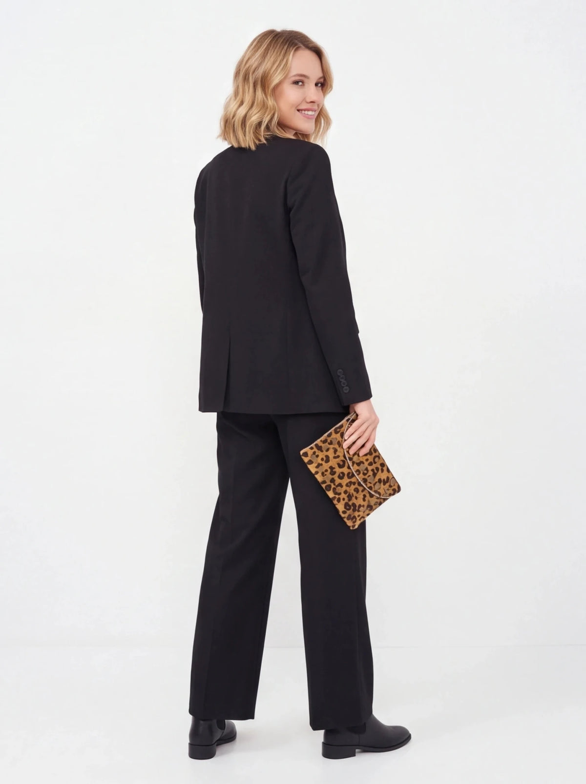 Clutch de Pelo con Estampado Leopardo - La Flamencona Accesorios