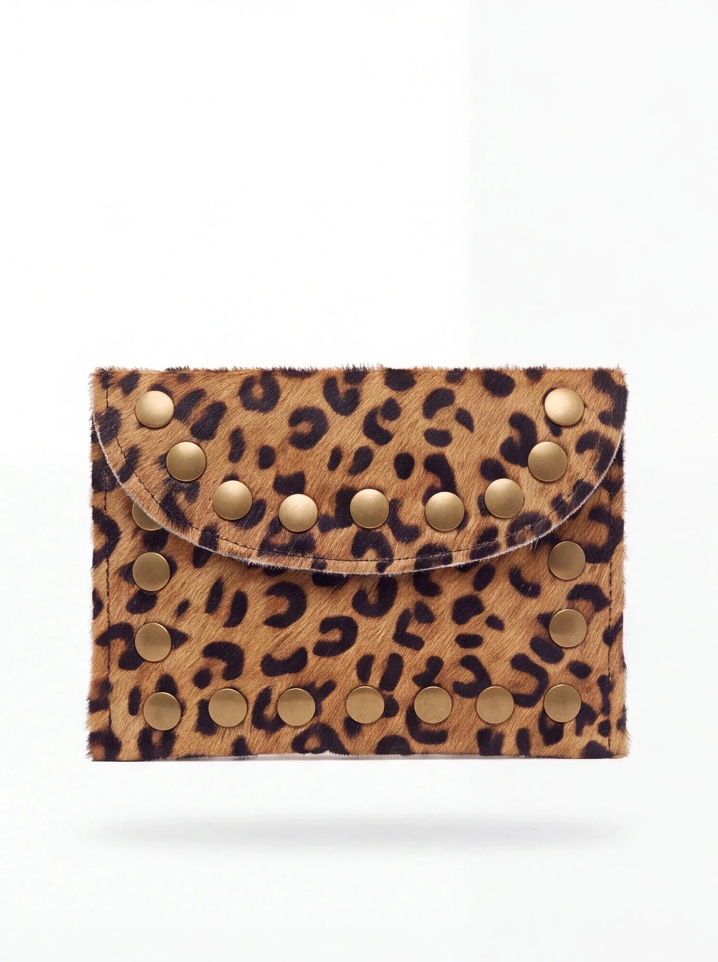 Clutch de Pelo con Estampado Leopardo - La Flamencona Accesorios