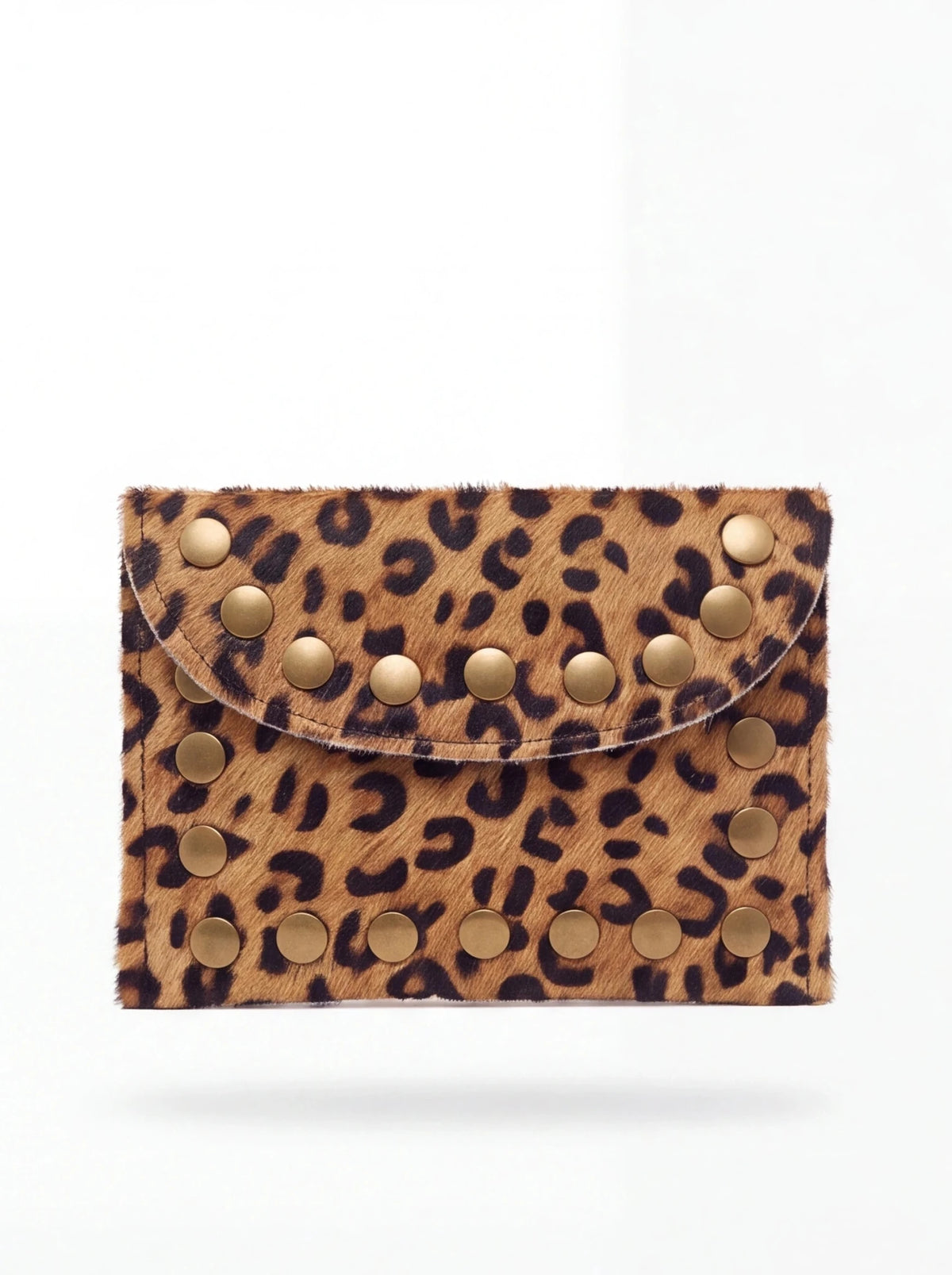 Clutch de Pelo con Estampado Leopardo - La Flamencona Accesorios