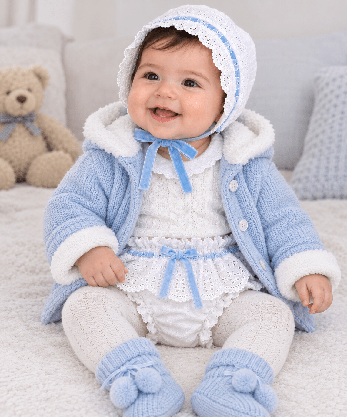 Conjunto cubre y capota azul - La Flamencona Accesorios