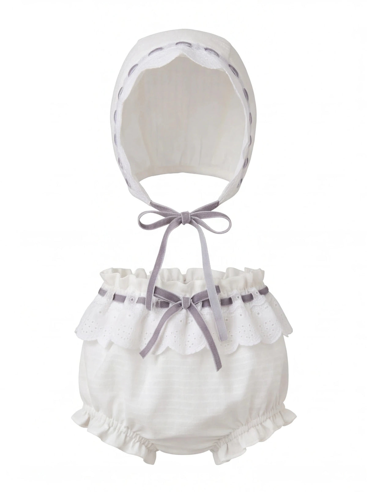 Conjunto cubre y capota gris 24 meses - La Flamencona Accesorios