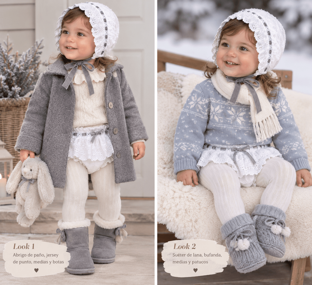 Conjunto cubre y capota gris 24 meses - La Flamencona Accesorios