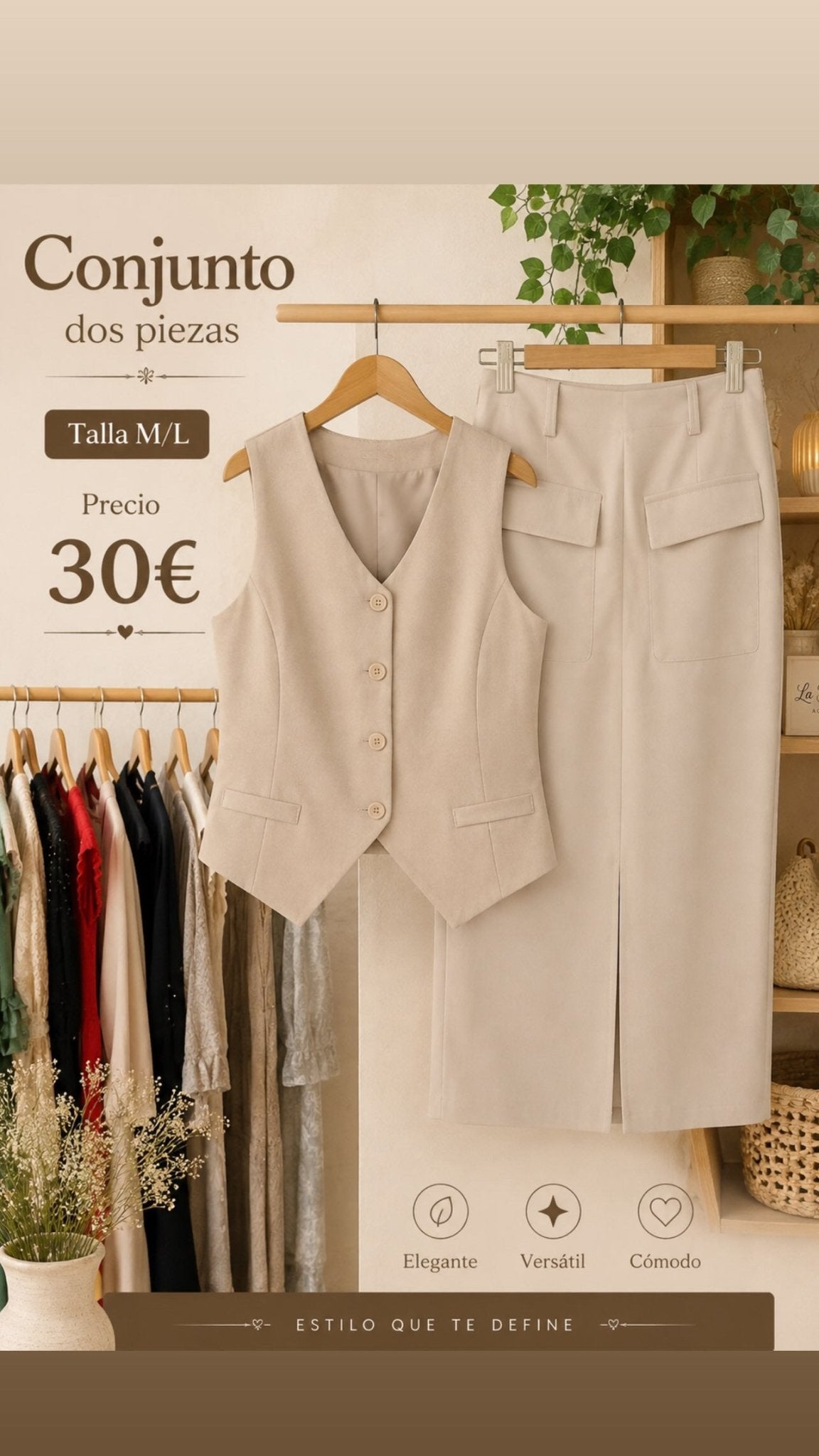 Conjunto de ropa 2 piezas M/L mujer - La Flamencona Accesorios