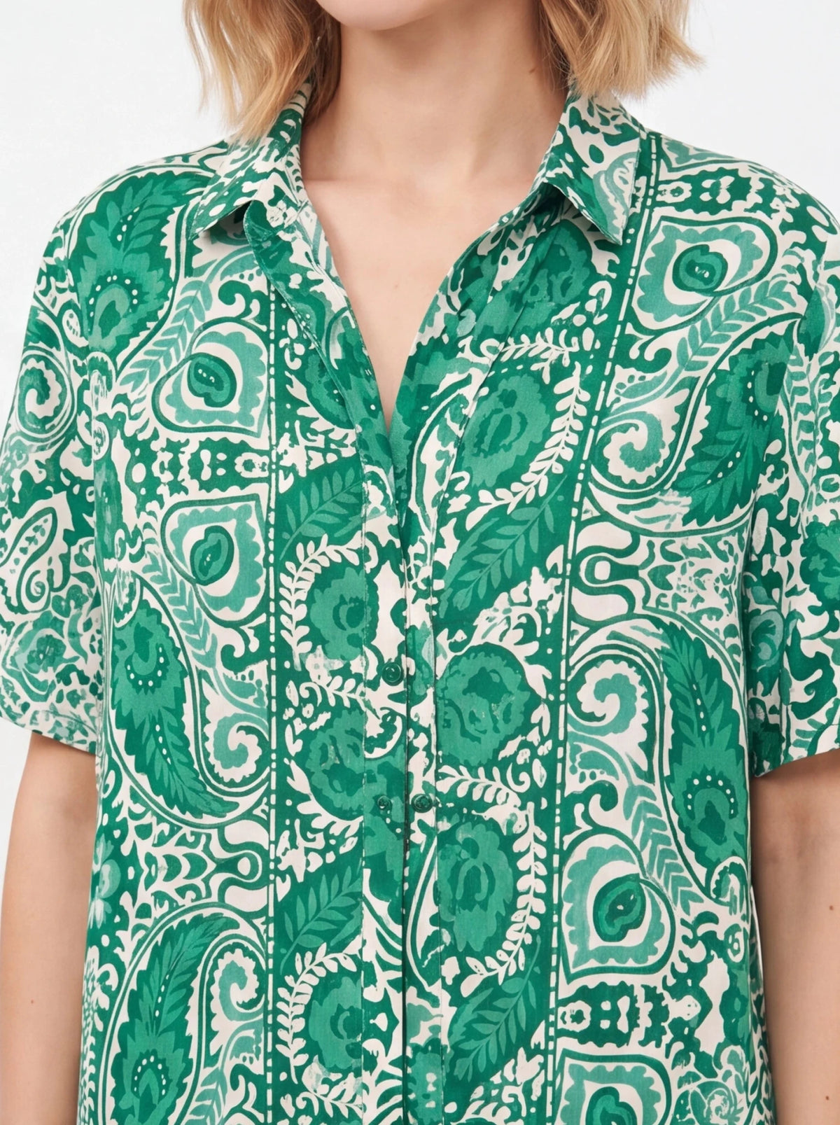 Conjunto estampado verde - La Flamencona Accesorios