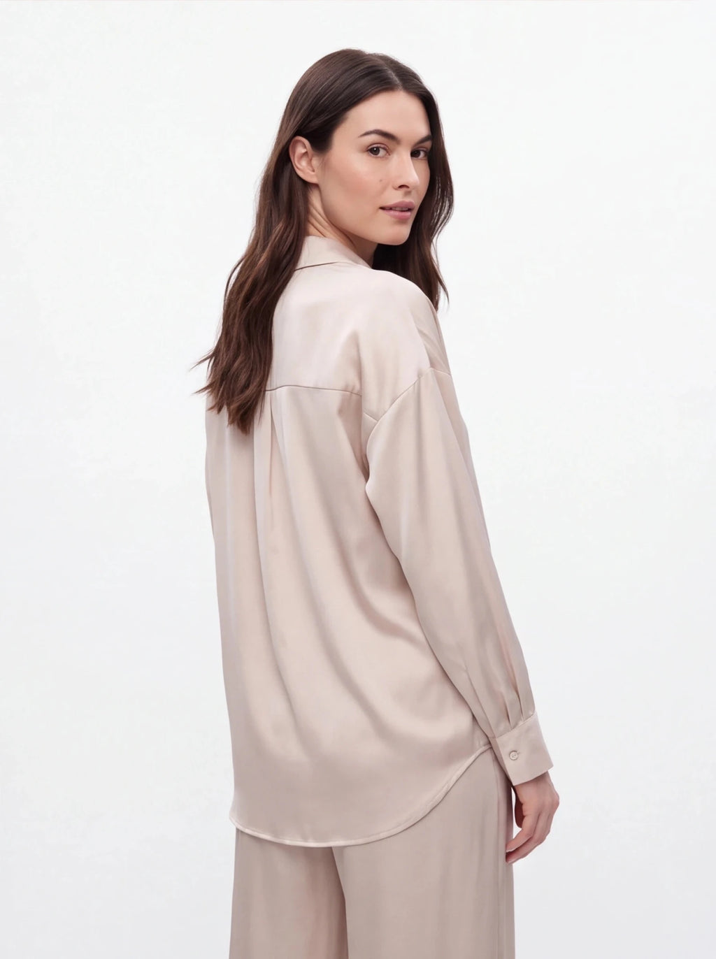 Conjunto satinado beige - La Flamencona Accesorios