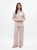 Conjunto satinado beige - La Flamencona Accesorios