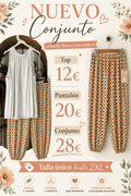 Conjunto top y pantalón talla única mujer XS–XXL - La Flamencona Accesorios
