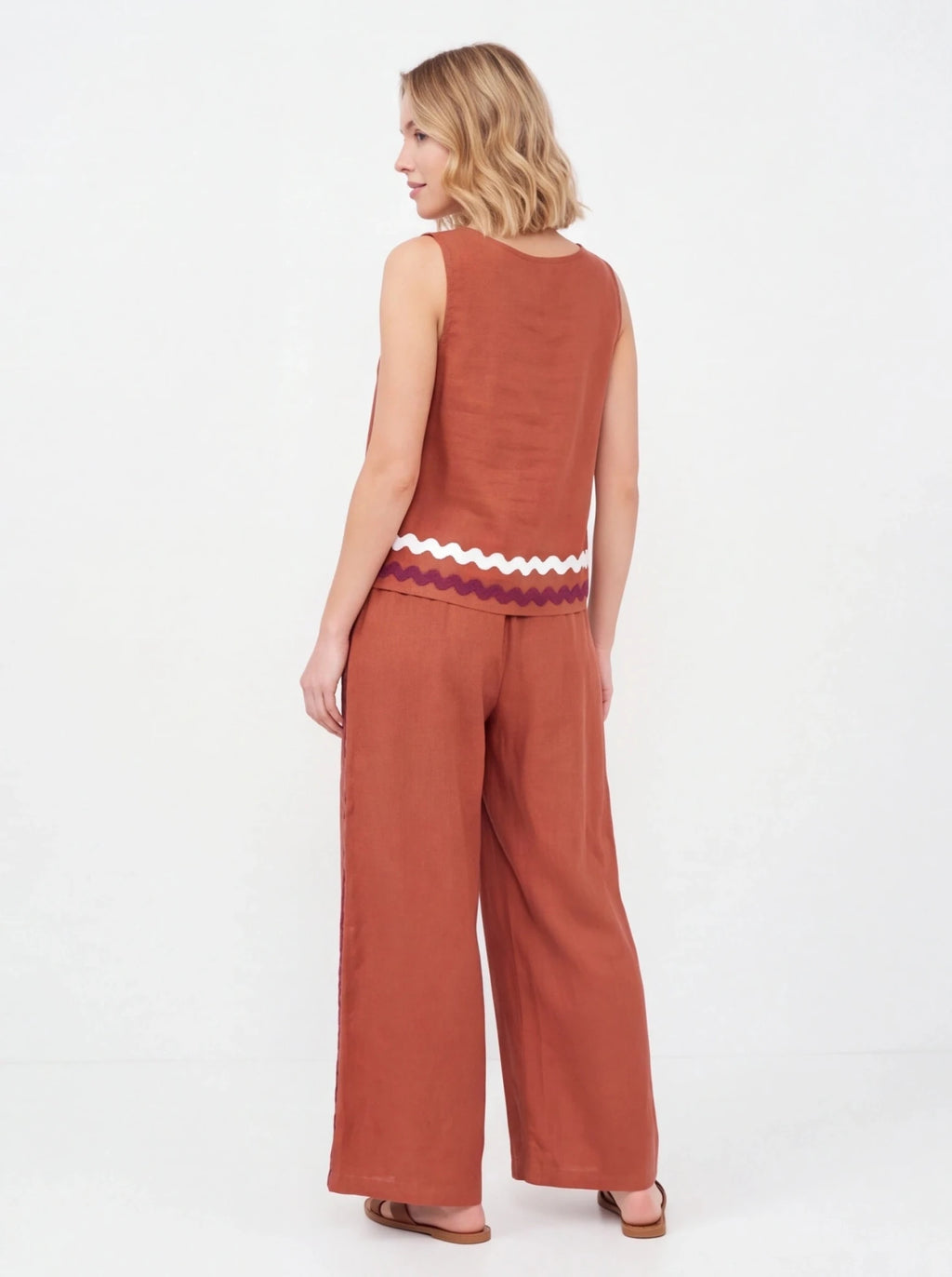 Conjunto unisex terracota sin mangas talla única - La Flamencona Accesorios