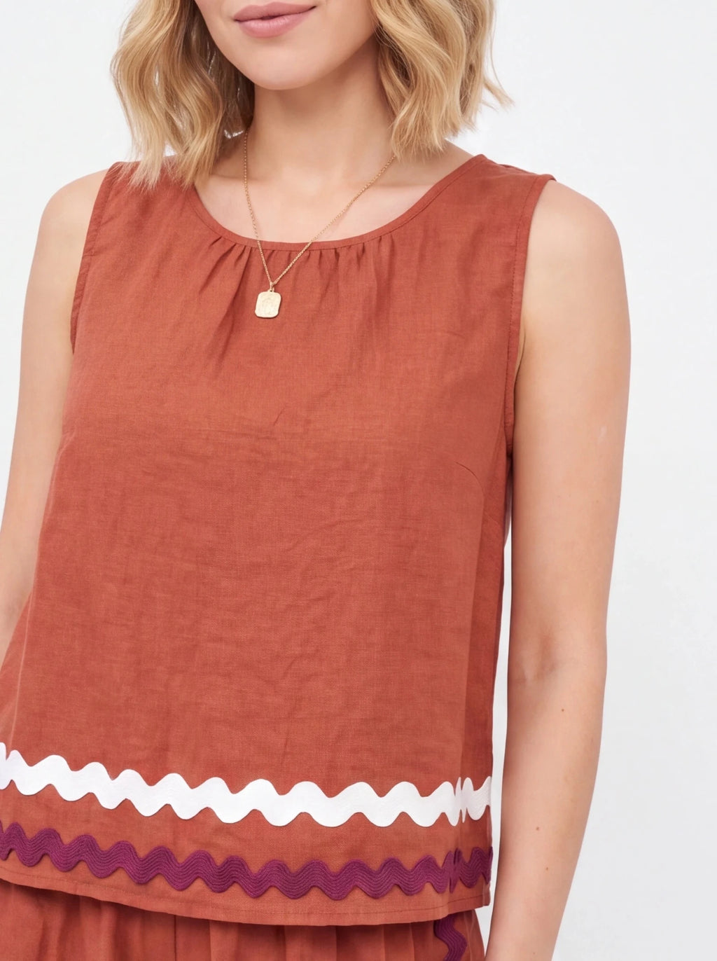 Conjunto unisex terracota sin mangas talla única - La Flamencona Accesorios