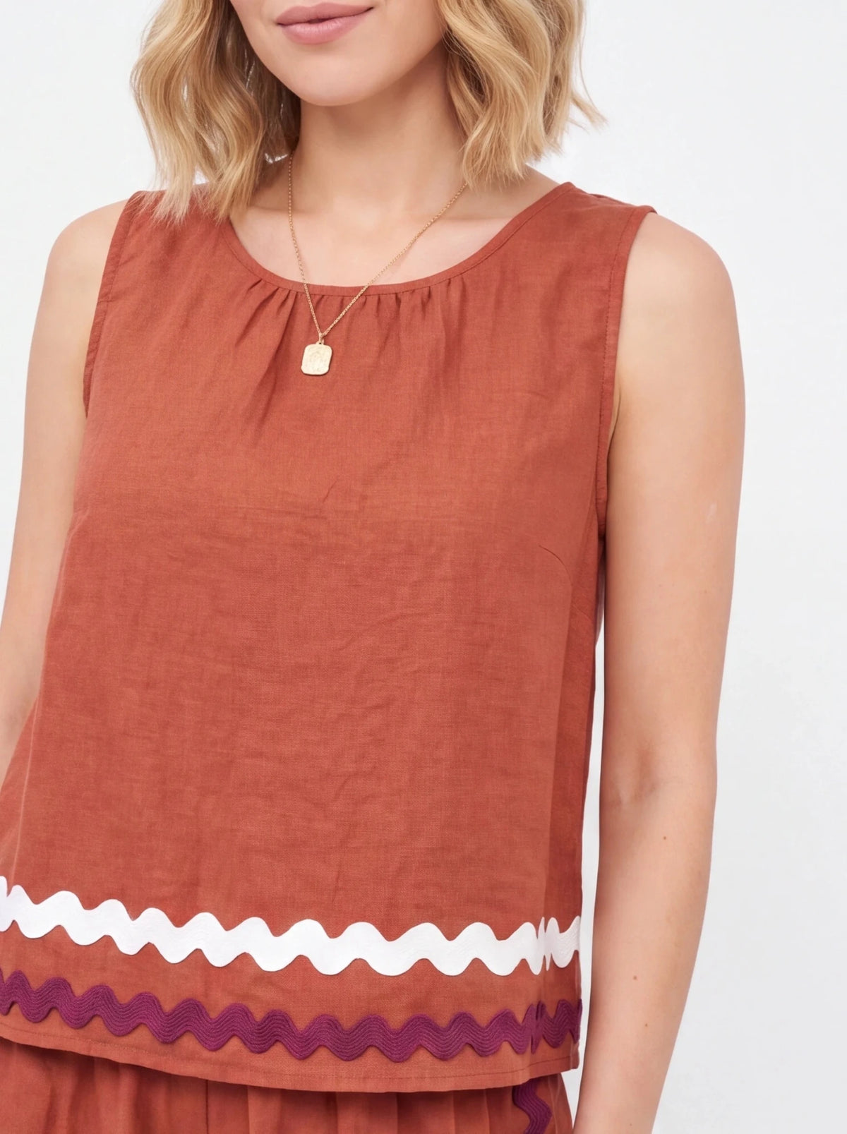 Conjunto unisex terracota sin mangas talla única - La Flamencona Accesorios