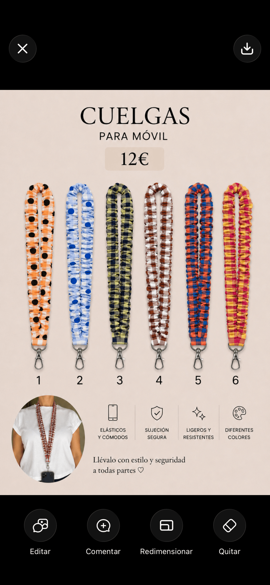 Cuelga vichy fruncido - La Flamencona Accesorios