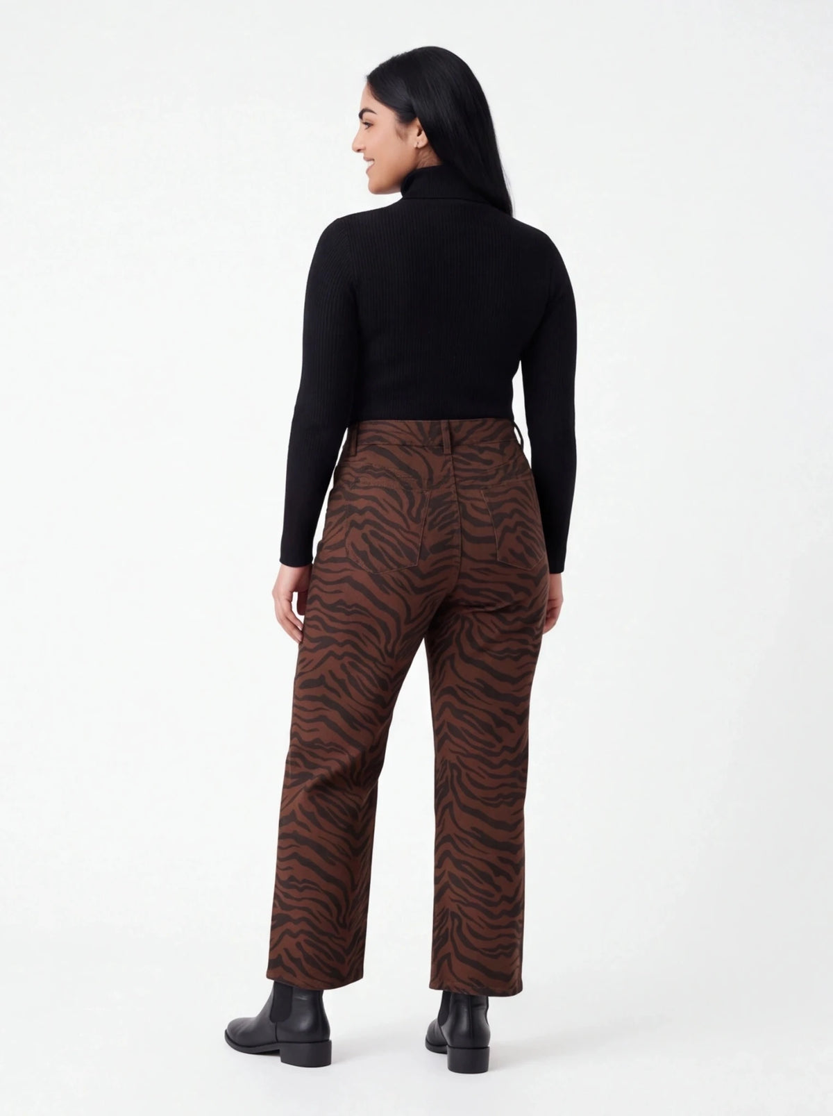Jeans animal print cebra - La Flamencona Accesorios
