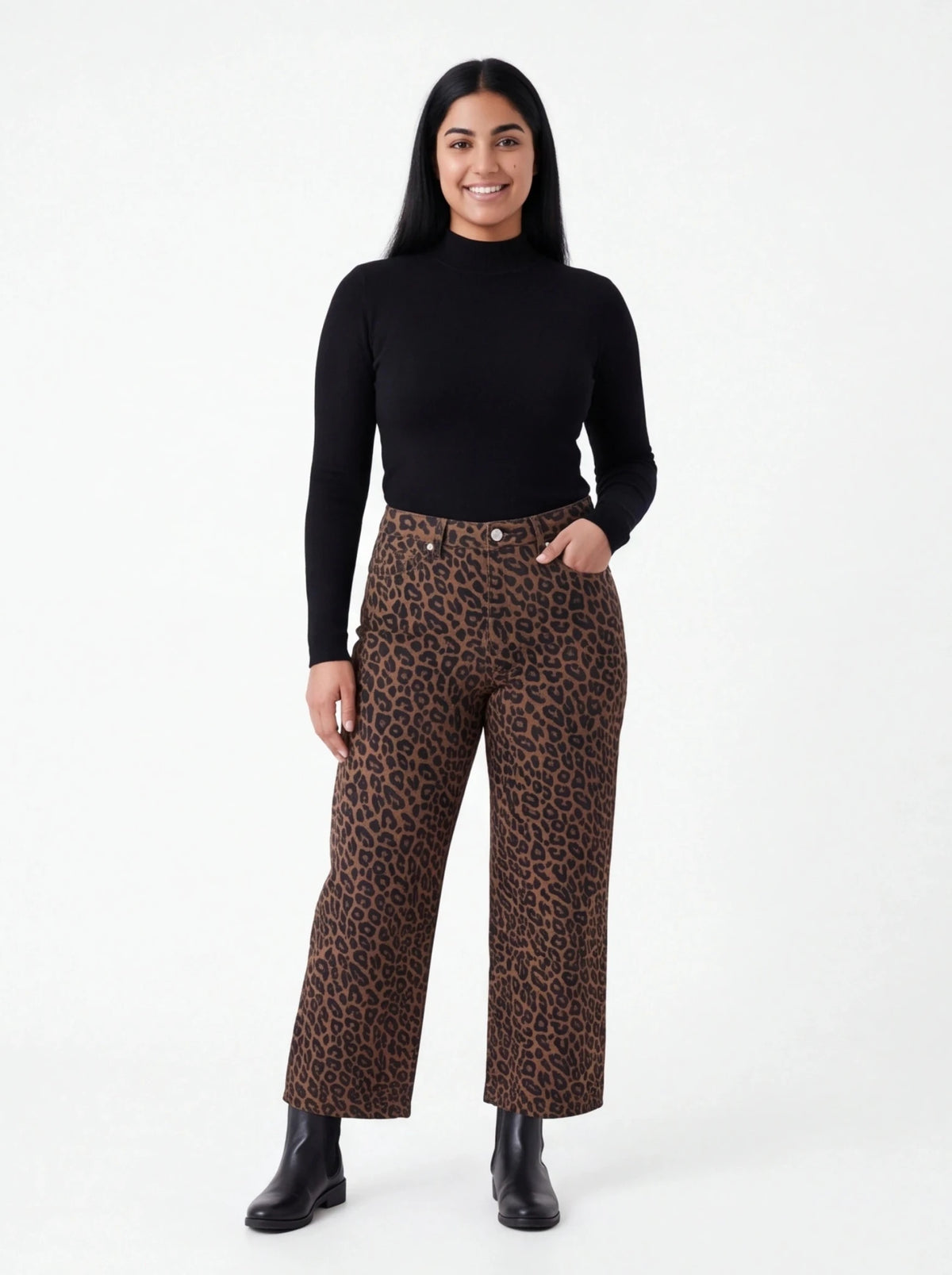 Jeans animal print leopardo - La Flamencona Accesorios