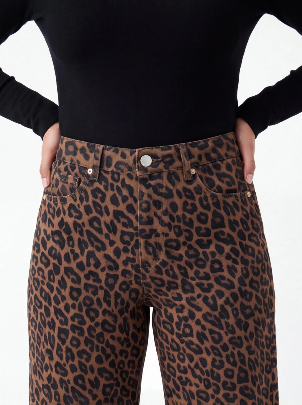 Jeans animal print leopardo - La Flamencona Accesorios