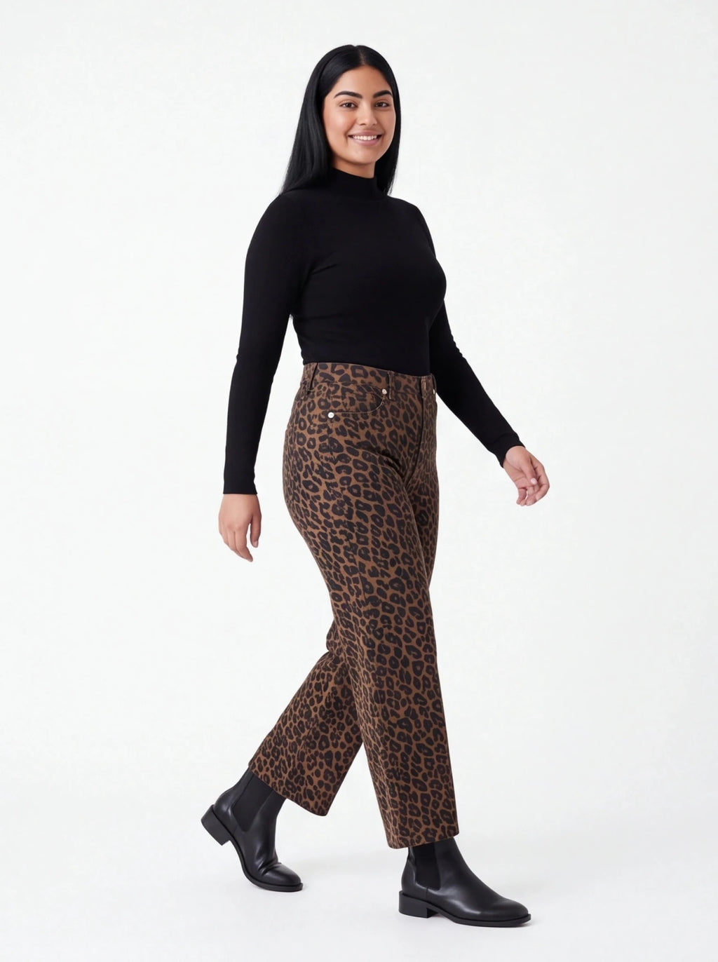 Jeans animal print leopardo - La Flamencona Accesorios