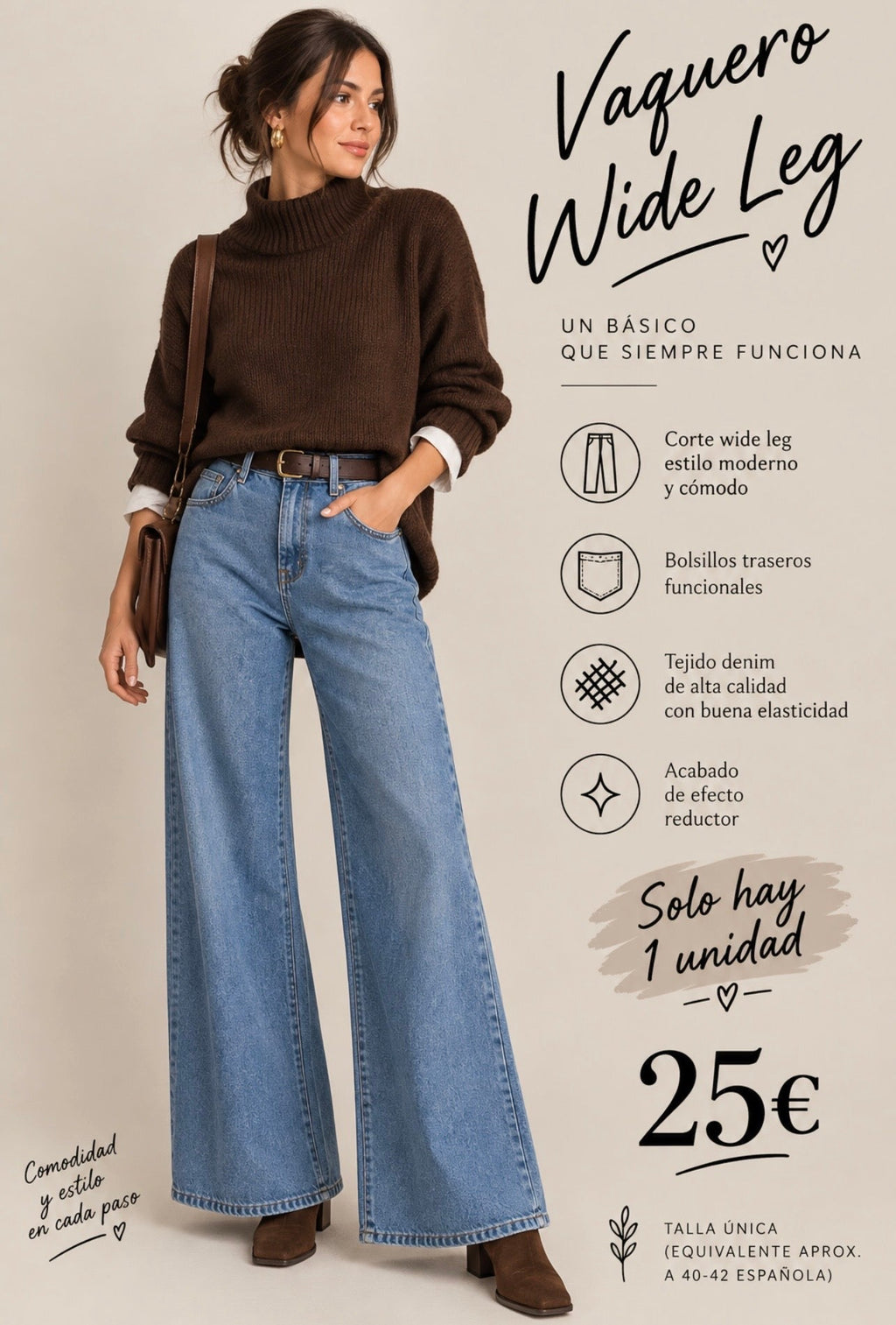 Jeans Wide Leg - La Flamencona Accesorios