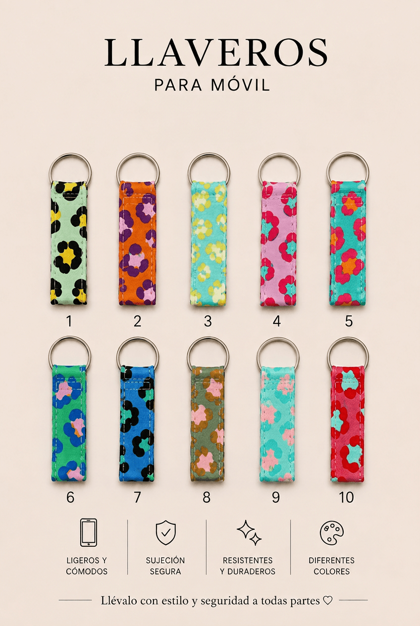 Llavero de animal print - La Flamencona Accesorios