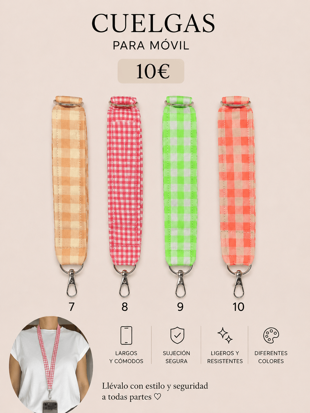 LLAVERO VICHY - La Flamencona Accesorios