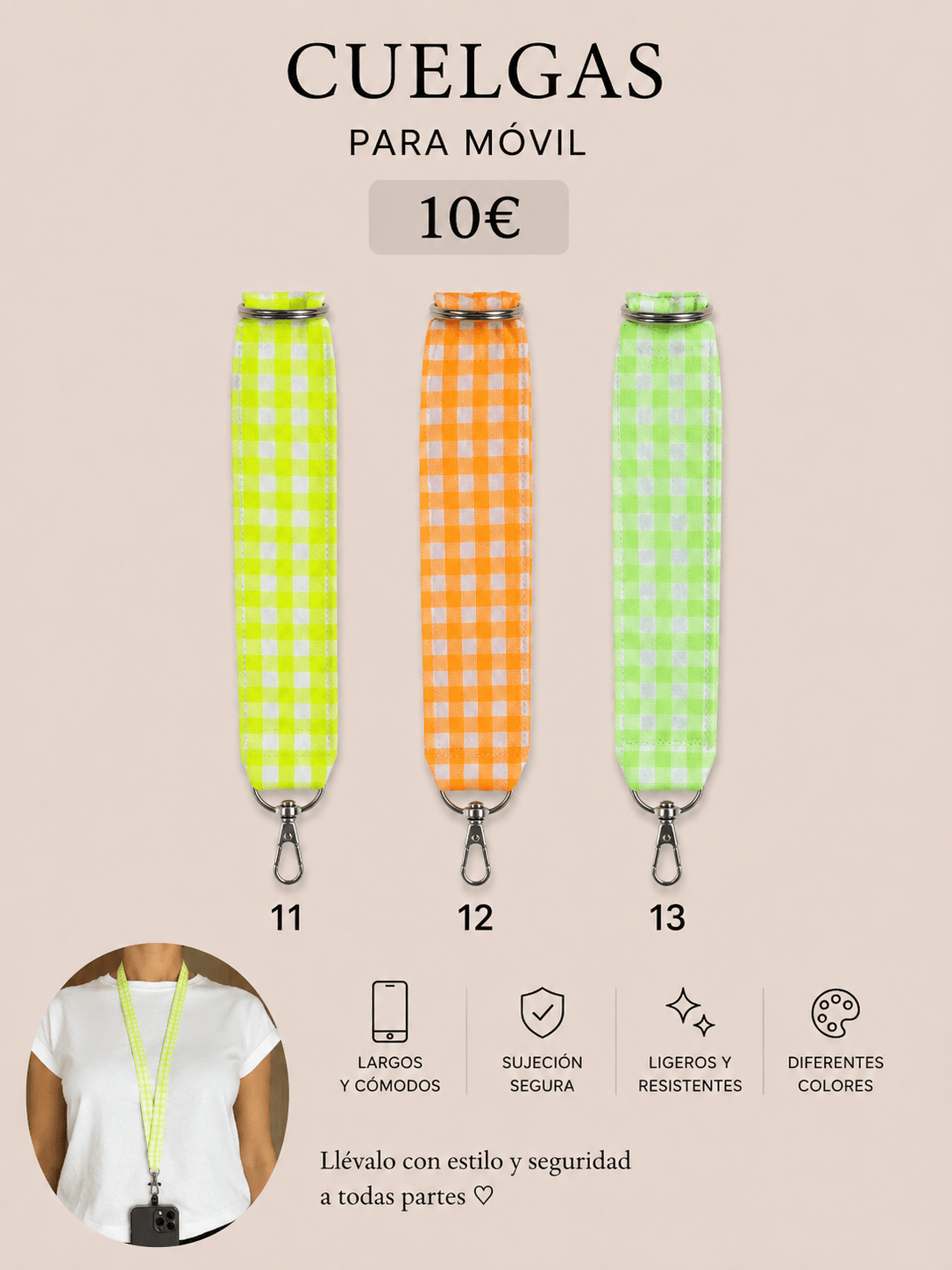 LLAVERO VICHY - La Flamencona Accesorios