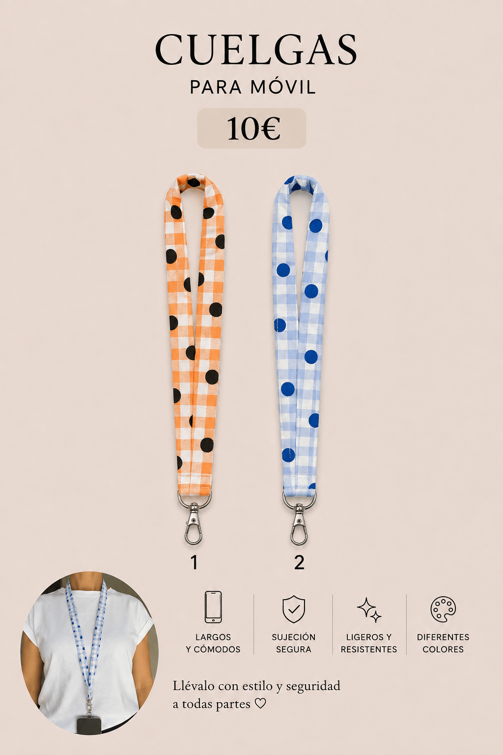 LLAVERO VICHY - La Flamencona Accesorios