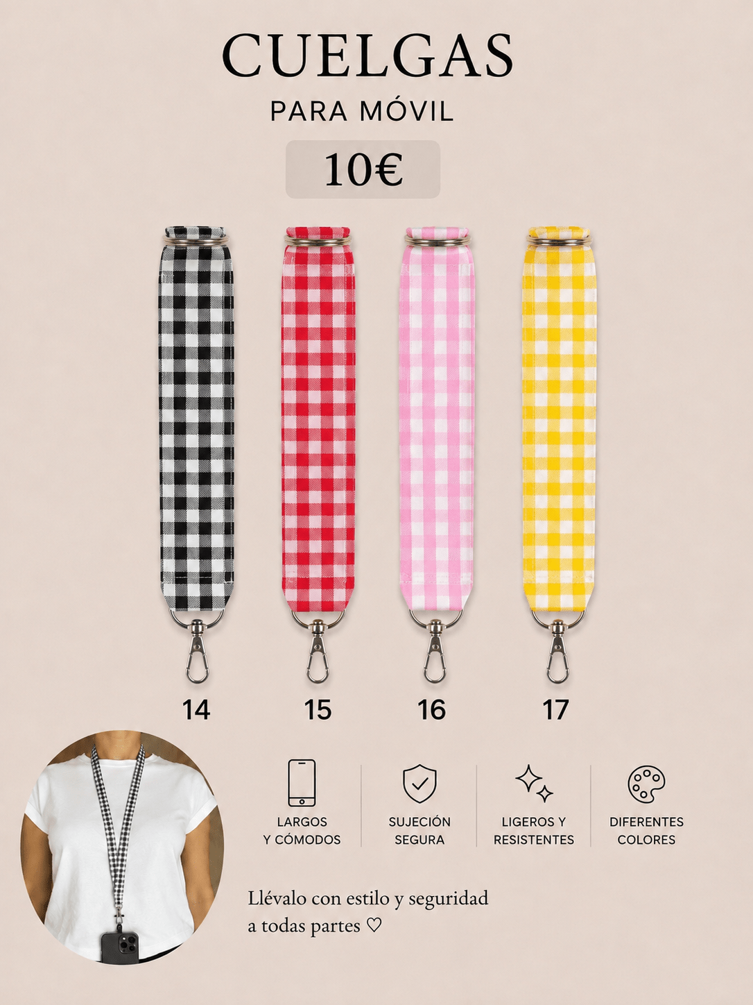 LLAVERO VICHY - La Flamencona Accesorios