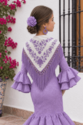 MANTONCILLO BODADO FLORES CANTILLANA - La Flamencona Accesorios