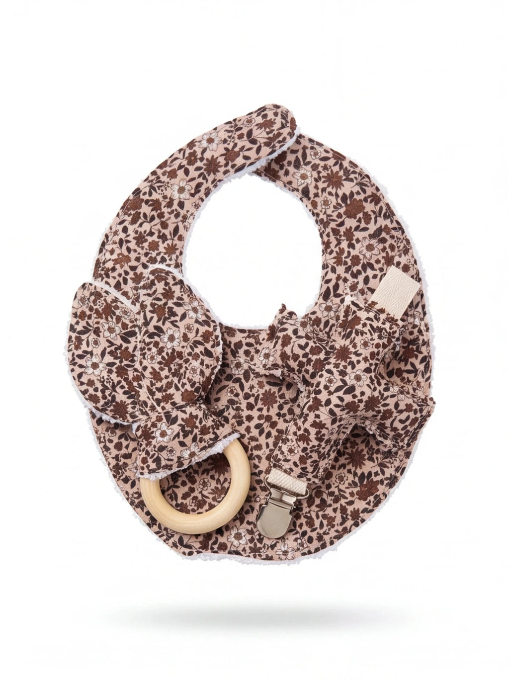 Pack babero chupetero Cruz juguete - La Flamencona Accesorios