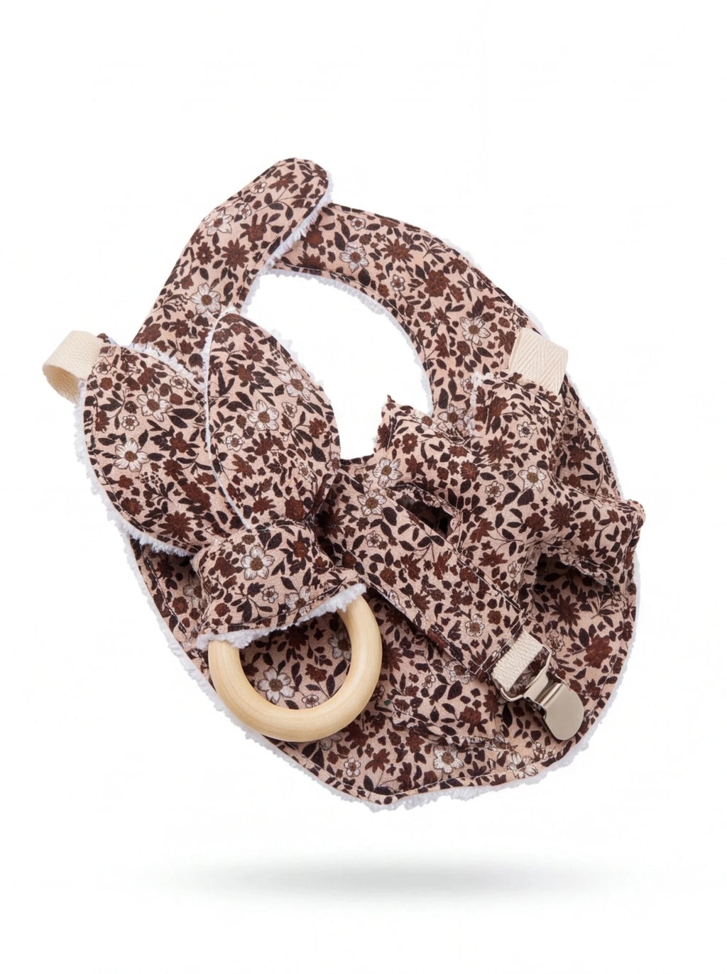 Pack babero chupetero Cruz juguete - La Flamencona Accesorios