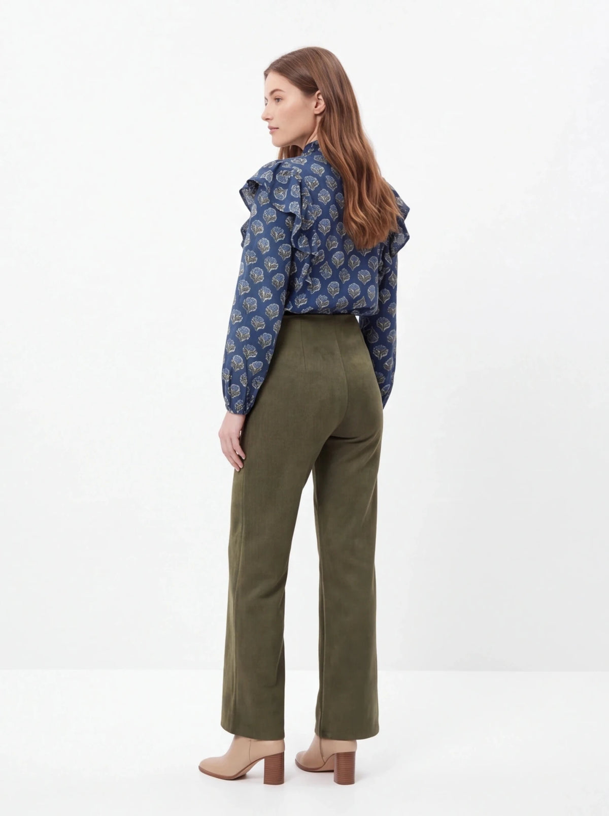 Pantalón antelina caqui - La Flamencona Accesorios