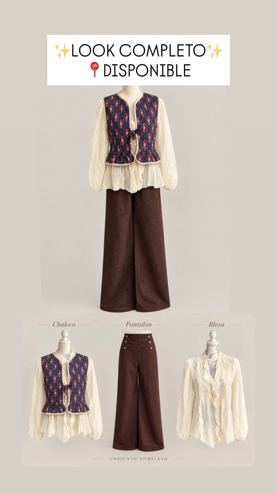 Pantalón antelina chocolate - La Flamencona Accesorios