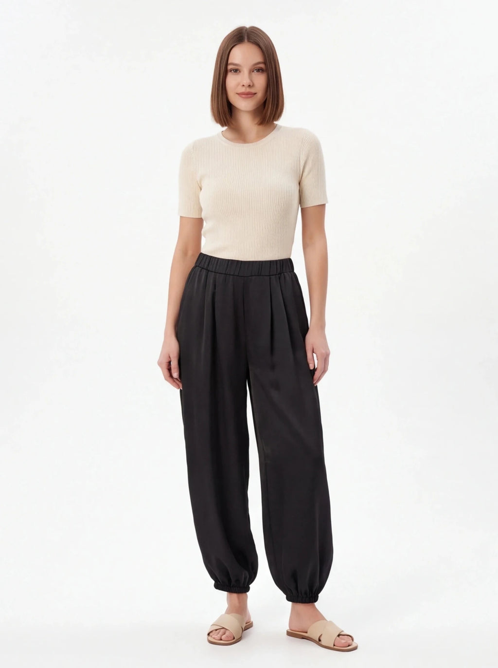 Pantalón bombacho satinado - La Flamencona Accesorios